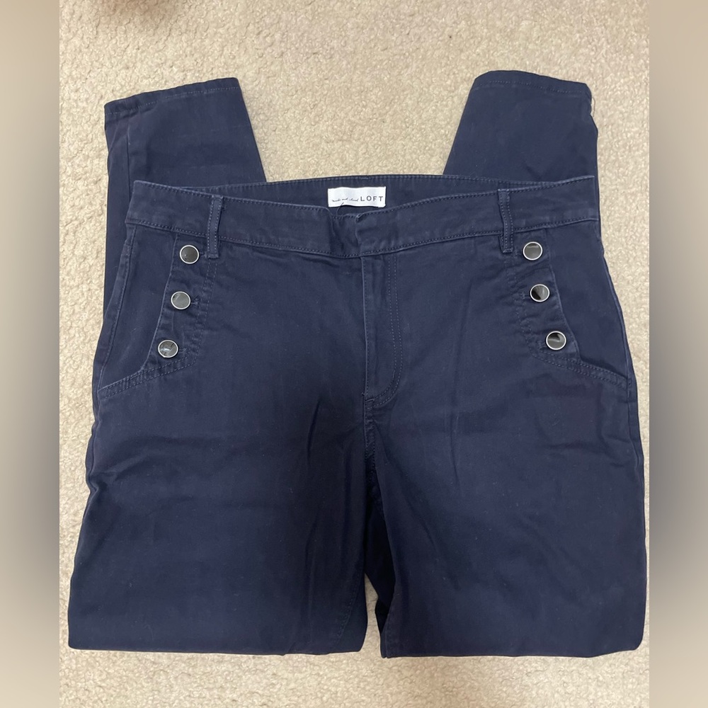 LOFT Navy Sailor Pants